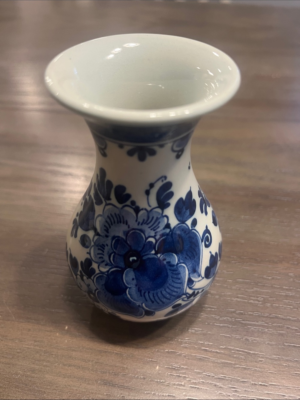 Vintage Delft Floral Vase